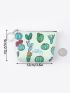 Cactus & Letter Graphic Coin Purse