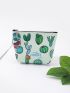 Cactus & Letter Graphic Coin Purse