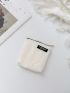 Floral Graphic Letter Patch Coin Case