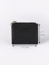 Letter Patch Textured Small Wallet
