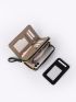 Shell & Faux Pearl Decor Long Wallet With Wristlet