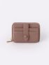 Snap Button Zip Around Small Wallet