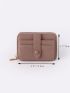 Snap Button Zip Around Small Wallet