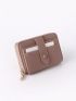 Snap Button Zip Around Small Wallet