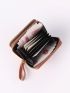 Shell & Faux Pearl Decor Small Wallet With Wristlet
