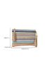 Colorblock Tassel Decor Straw Bag