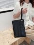 Minimalist Stone Decor Square Bag