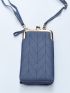 Stitch Detail Kiss Lock Phone Wallet