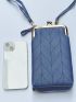 Stitch Detail Kiss Lock Phone Wallet