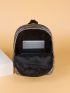 Metallic Quilted Curved Top Backpack