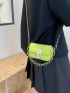 Mini Twist Lock Chain Flap Square Bag