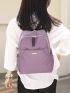 Metal Decor Functional Backpack