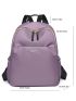 Metal Decor Functional Backpack