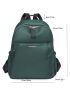 Metal Decor Functional Backpack