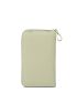 Metal Decor Zipper Around Phone Wallet