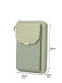 Metal Decor Zipper Around Phone Wallet