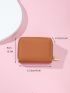 Floral Print Twist Lock Zipper Around Small Wallet