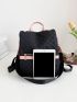 Quilted Zipper Front Functional Backpack