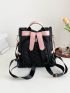 Quilted Zipper Front Functional Backpack