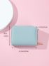 Floral Print Twist Lock Zipper Around Small Wallet
