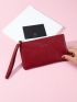 Letter Graphic Long Wallet With Card Holder