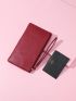 Letter Graphic Long Wallet With Card Holder