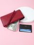 Letter Graphic Long Wallet With Card Holder