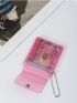Clear Snap Button Flap Coin Purse