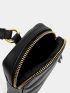 Minimalist Stitch Detail Neck Pouch
