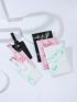 3pcs Letter Graphic Passport Cases And 3pcs Luggage Tags