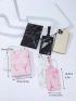 3pcs Letter Graphic Passport Cases And 3pcs Luggage Tags