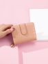 Crocodile Embossed Zipper Around Small Wallet