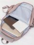 Patch Detail Release Buckle Decor Functional Backpack