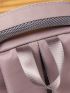Patch Detail Release Buckle Decor Functional Backpack