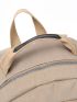 Letter Patch Decor Functional Backpack