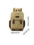 Men Letter Patch Decor Canvas Laptop Backpack