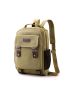 Men Letter Patch Decor Canvas Laptop Backpack