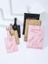 3pcs Letter Graphic Passport Cases And 3pcs Luggage Tags