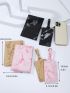 3pcs Letter Graphic Passport Cases And 3pcs Luggage Tags