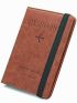 Plane & Letter Graphic Passport Case