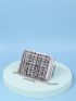 Plaid Pattern Zipper Around Coin Purse