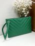 Chevron Tassel Decor Square Bag
