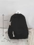 Large Capacity Badge Decor Backpack