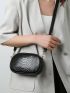 Mini Snakeskin Embossed Square Bag