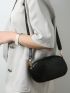 Mini Snakeskin Embossed Square Bag
