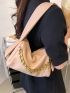 Knot Detail Chain Decor Hobo Bag