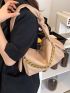 Knot Detail Chain Decor Hobo Bag
