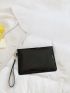 Holographic Flap Square Bag With Wristlet