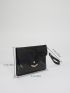 Holographic Flap Square Bag With Wristlet