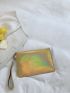 Holographic Flap Square Bag With Wristlet